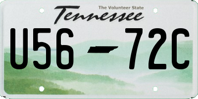 TN license plate U5672C