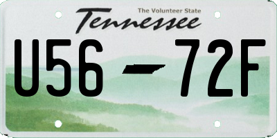 TN license plate U5672F