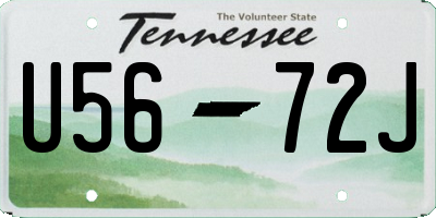 TN license plate U5672J