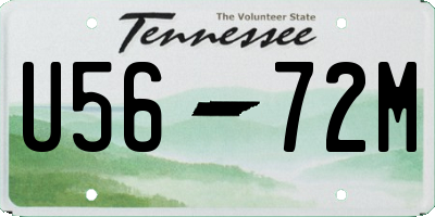 TN license plate U5672M