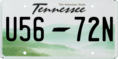 TN license plate U5672N