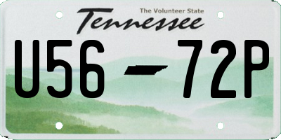 TN license plate U5672P