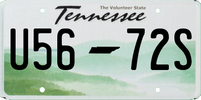 TN license plate U5672S