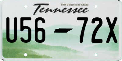 TN license plate U5672X