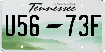 TN license plate U5673F