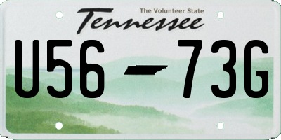 TN license plate U5673G
