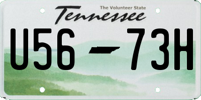 TN license plate U5673H