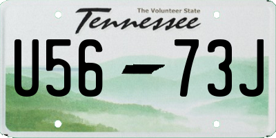 TN license plate U5673J