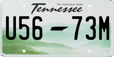 TN license plate U5673M