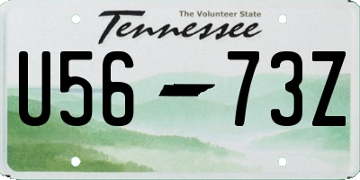 TN license plate U5673Z