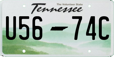 TN license plate U5674C
