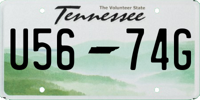 TN license plate U5674G