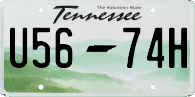 TN license plate U5674H