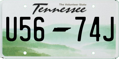 TN license plate U5674J