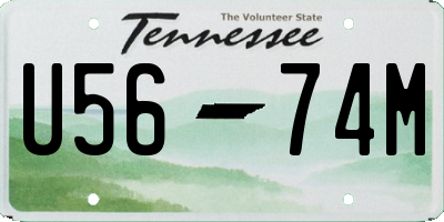 TN license plate U5674M