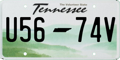 TN license plate U5674V