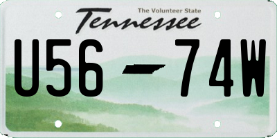 TN license plate U5674W