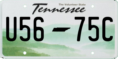 TN license plate U5675C