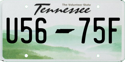 TN license plate U5675F