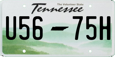 TN license plate U5675H