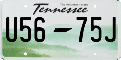 TN license plate U5675J