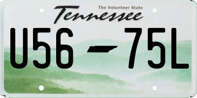 TN license plate U5675L