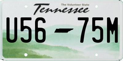 TN license plate U5675M
