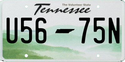 TN license plate U5675N