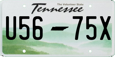 TN license plate U5675X