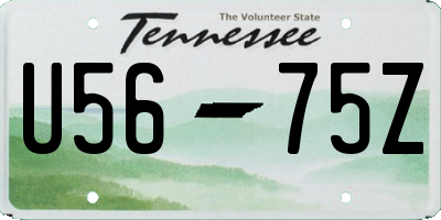TN license plate U5675Z