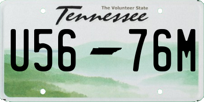 TN license plate U5676M