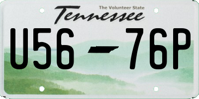 TN license plate U5676P