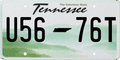 TN license plate U5676T