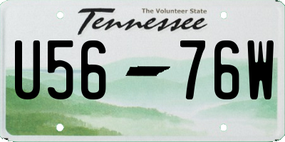 TN license plate U5676W