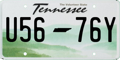 TN license plate U5676Y