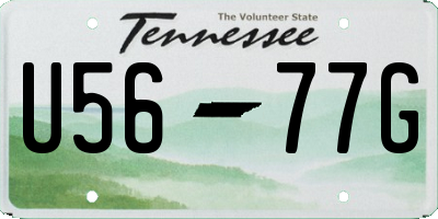 TN license plate U5677G
