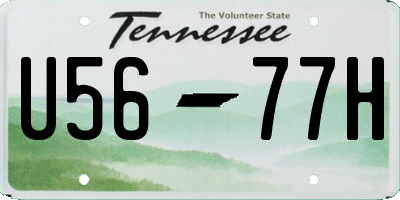 TN license plate U5677H