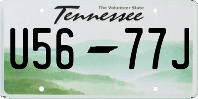 TN license plate U5677J