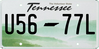 TN license plate U5677L