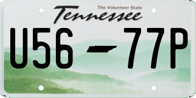 TN license plate U5677P