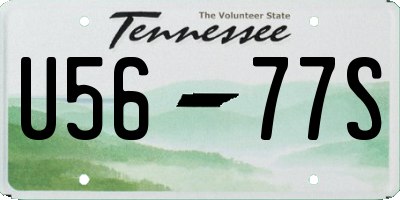 TN license plate U5677S
