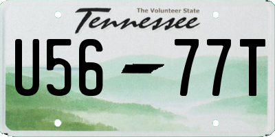 TN license plate U5677T