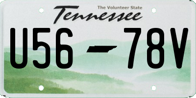 TN license plate U5678V