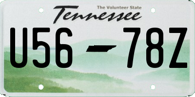 TN license plate U5678Z