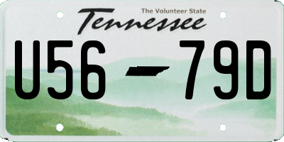 TN license plate U5679D