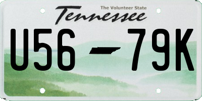 TN license plate U5679K