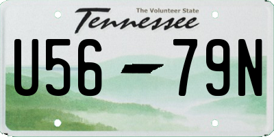 TN license plate U5679N
