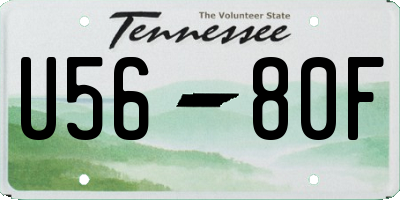 TN license plate U5680F
