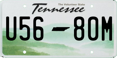 TN license plate U5680M