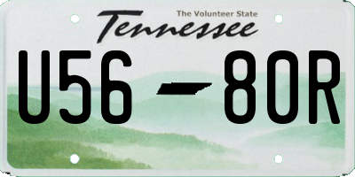 TN license plate U5680R